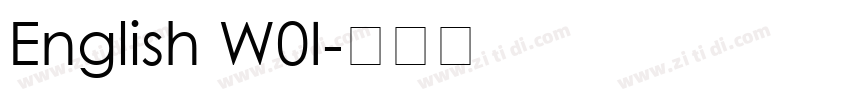 English W01字体转换